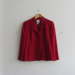 Talbots Petites cherry red power blazer ❤️‍🔥
